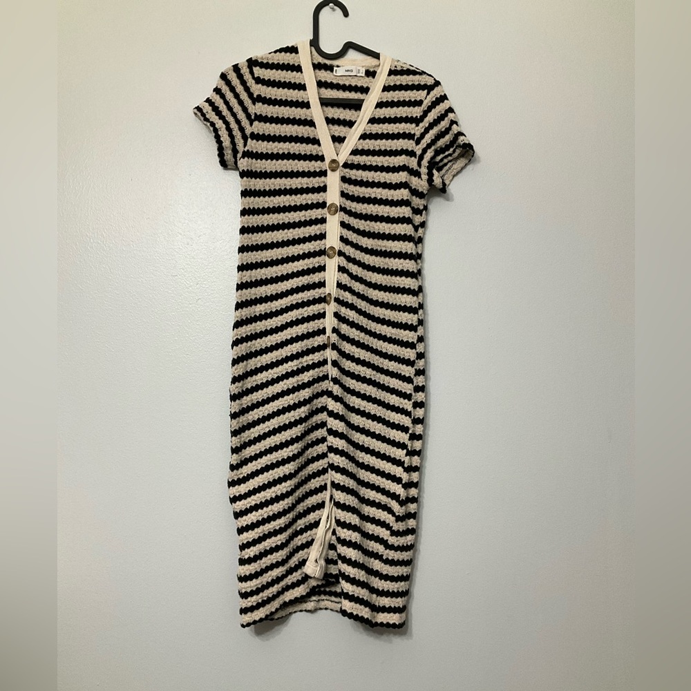 Mango stripe jersey sweater dress